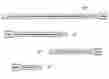 00226l Tooluxe 4 Pc 3 8 Inch Dr Extension Bar Set Socket Ratchet Wrench Tool 10 837013002260