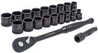 100-position Husky 3 8 In Drive Ratchet And Universal Socket Set 20-piece