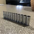 337792 Kobalt Chrome Etched Deep Socket Set Metric Drive Mm
