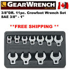 81908 Crowfoot Drive Wrench 8 Set Gearwrench 11 Piece - 3 "