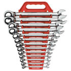 9509 Gearwrench Sae Reversible Combination Ratcheting Wrench Set New