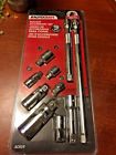 Ac859 Autocraft Nib Deep Socket Accessory Set Drive Extensions Swivels