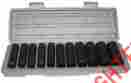 Ajw-tais0435 Generic Sae Standard Deep Well Black Impact Socket Wrench Tool Set For Air 789611029210