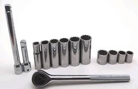 11168 Allen Lot Of 13 Usa 3/8 Inch Drive Socket Set Some Deep Look