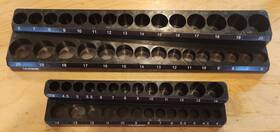 70235 Ares 70233 26pcs 1/4 Inch 30 Pc 3/8 Black Metric Socket Holder - 2pc