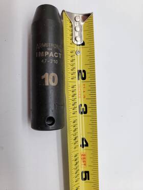 47-210 Armstrong Tools 10mm 1/2 Inch Drive 6 Point Deep Impact Socket Usa