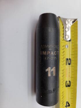 47-211 Armstrong Tools 11mm 1/2 Inch Drive 6 Point Deep Impact Socket Usa