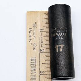 47-217 Armstrong Tools 17mm 1/2 Inch Drive 6 Point Deep Impact Socket Usa