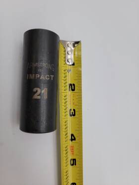 47-221 Armstrong Tools 1/2 Inch Drive 21 Mm Deep Length Socket 6pt Usa