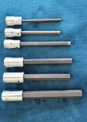 S-6hs Armstrong Tools 6 1/2 Inch Drive Hex Allen Bit Socket Driver Set 1/4 To 5/8 Usa