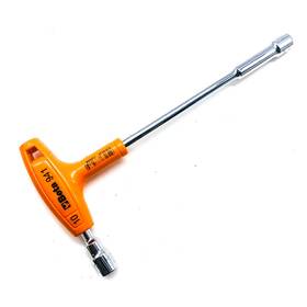 Beta 014230735689 941 T Bar 10mm Hexagon Bi Hex Socket Wrench Spanner 9.5 In Orange