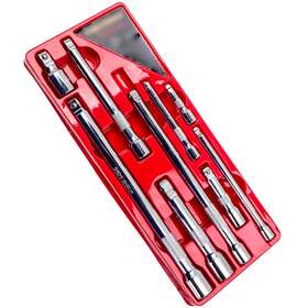 0w41ji Bfo 9 Pc Set Wobble Socket Extension Ratchet Wrenches 1/4 Inch 3/8 Drive New