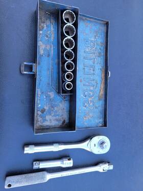 Lc-147 Billings Lc-10 Rare Vintage Socket Set 3/8 Inch 10 Piece Original Case - Usa Lc10