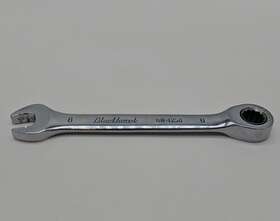 Bw-1258 Blackhawk Full Polish Combination Non-reversible Ratcheting Wrench - 8 M
