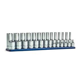 Capri Tools 886352121118 1/4 Drive Shallow And Deep Chrome Sockets Set 6-point 4 To 15 Mm Metric 2
