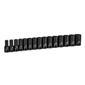 Capri Tools 886352531252 3/8 Inch Drive Semi-deep Impact Sockets Set Metric 8 To 22 Mm 15-piece
