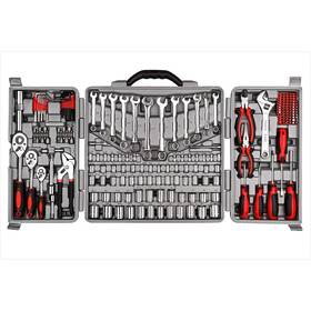 Cartman 943536312367 205 Piece Ratchet Wrench Tool Set 1/4 Inch And 3/8 1/2 Drive With Sae/metric So