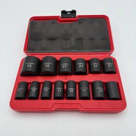 Cs164 Casoman 14 Pieces 1/2-inch Drive Shallow Impact Socket Set Metric 6-point 11m