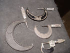 Central Pc 4 Vintage Calipers Mitutoyo Sharp Starrett Brown -