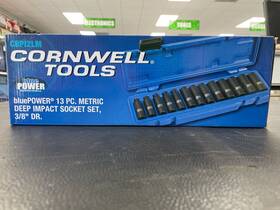 Pd4051089 Cornwell Tools 613364091920 Blue Power 13-piece Metric Deep Impact Socket Set 3/8