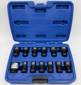 Cp2018303 Cornwell Tools Cbpieu2m - 13 Piece 3/8 Inch Drive Bluepower