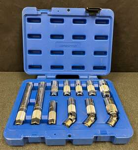 Cornwell Tools Cbpmsp11st Blue Point 11 Pc 3/8 Inch Magnetic Spark Plug Socket Set