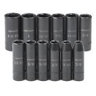 Craftsman 12 Pc Standard Easy To Read Impact Socket Set 6 Pt Deep 1 2 Drive 099575158865