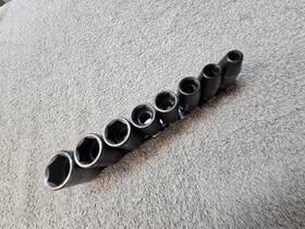 18700 Craftsman 8 Tools 3/8 Inch Drive Shallow 6 Point Impact Socket Set 1/4 - 11/16 Usa