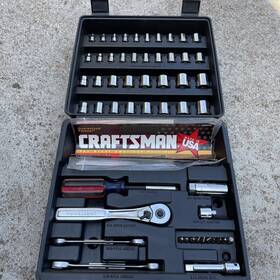 33653 Craftsman Vintage 53pc 3/8 Inch Drive Sae/metric Mechanics Socket Set #33653 Usa