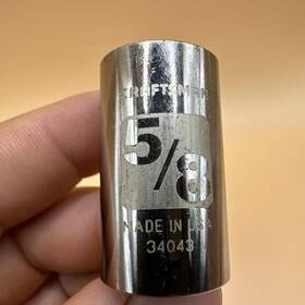 34043 Craftsman Usa 5/8 Inch 12 Point 1/2 Drive Shallow Socket Easy Read