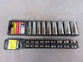 34558-34437 Craftsman Usa 9 Pc Sae Shallow Deep 3/8 Dr 12 Pt Socket Set 34558 34437