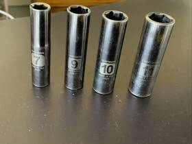 34621 Craftsman 4pc 1/4 Drive 6pt Deep Metric Sockets Laser Marked 7 9-11mm Usa