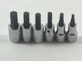 42674-42679 Craftsman V Series Metric Hex 3/8 Inch Sockets Set Of 6 Made In Usa