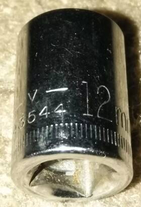 43544-v Craftsman 3/8 Inch Drive 6 Point 12mm Metric Socket - 43544 V