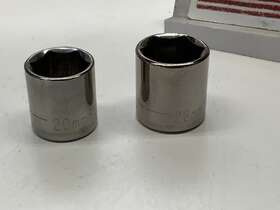 43580 Craftsman 2pc 3/8 Drive 6pt Metric Sockets 20mm 22mm Usa Made
