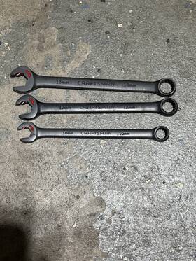 44612 Craftsman 3pc D-ad Series Steel Black Oxide Metric Wrenches 13mm 12mm 10mm