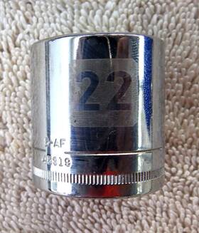 45919 Craftsman 22mm 3/8 Inch Drive 6-point Socket S-af Series Laser-etched