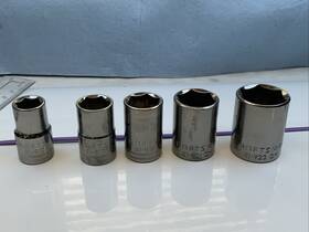 Craftsman 81-923 5pc 1/2 Drive 6pt Sae Sockets Gm Series -purple