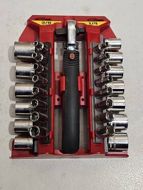 9-39231 Craftsman Extendable Wobble Ratchet Socket Wrench Set 30pc