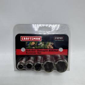 9-52161 Craftsman #9-52161 Bolt-out Damaged Bolt/nut Remover Set Made In Usa