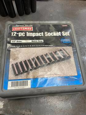 919460 Craftsman Vintage Usa Impact Socket Set Metric 1/2-inch Deep 12-piece