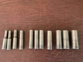 93163 Craftsman 1/4 Inch Drive 11 Piece 6 Pt Point Metric Deep Socket Set 4-14 Mm
