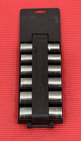 934452 Craftsman Vintage 6 Pc Set Sae Deep 1/2 Inch Drive Pt Socket Usa With Tray