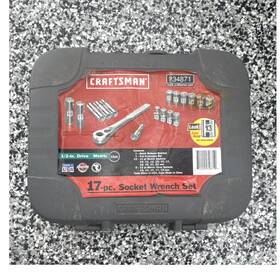 934871 Craftsman 17-pc Metric Socket Wrench Set 1/2 Inch Drive Ratcheting Steel