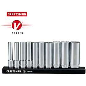 Cmmt17315v Craftsman V-series Socket Set Deep Sae 1/4 Inch Drive 10 Piece