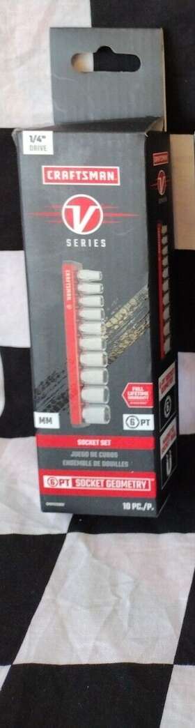Cmmt17515v Craftsman V-series Socket Set Short Mm 1/4 Inch Drive 10 Piece New