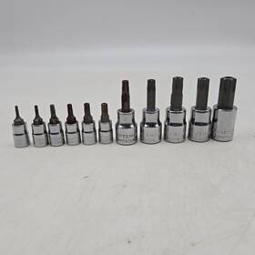 Cmmt49293 Craftsman Tamper-resistant 11 Piece Torx Bit Socket Set 1/4 And 3/8 Drive