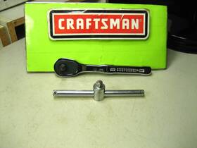 Cmmt86721 Craftsman Slim Low Profile 1/4 Inch Dr Pear Head Ratchet Plus Extra