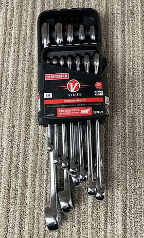 Cmmt87300v Craftsman New V Series 12 Pc Combination Sae Wrench Set