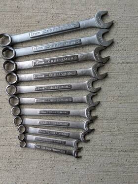 Craftsman42784-42864 Craftsman Vintage Usa Made 11 Piece Set Box Wrenches Metric 7-17 Mm Forged 42874